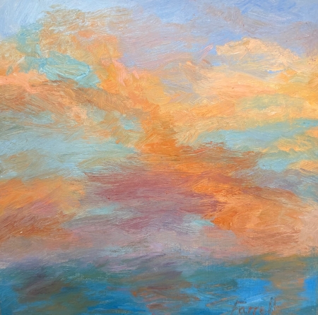 A Coastal Sunset by artist Sandra Farrell